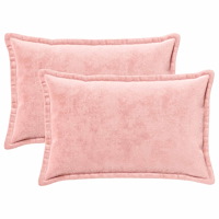 vidaXL Kuddöverdrag 2 st HOUTEN Rosa 50 x 80 cm Flanell