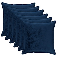vidaXL Kuddöverdrag 6 st HOUTEN Mörkblå 55 x 55 cm Flanell