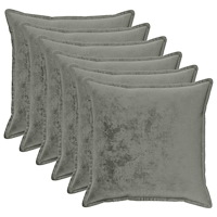 vidaXL Kuddöverdrag 6 st HOUTEN Mörkgrå 60 x 60 cm Flanell