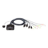 ATEN Technology ATEN CS22DP - omkopplare för tangentbord/video/mus/ljud/USB - 2 portar