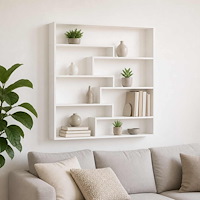 vidaXL Vägg hylla Vit 103 x 17 x 102 cm Konstruerat trä