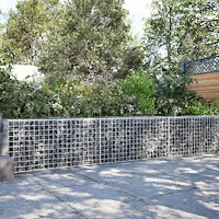 vidaXL Gabion med 3,5 mm tråd och 5x5 cm nät 250x10x50 cm