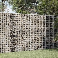 vidaXL Gabion med 3,5 mm tråd och 5x5 cm nät 100x10x100 cm