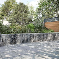 vidaXL Gabion med 3,5 mm tråd och 5x5 cm nät 1100x100x50 cm