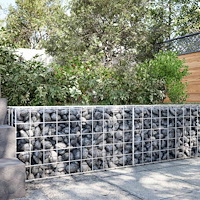 vidaXL Gabion med 3,5 mm tråd och 10x10 cm nät 150x50x50 cm