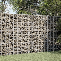vidaXL Gabion med 3,5 mm tråd och 10x10 cm nät 100x50x100 cm