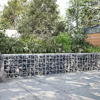vidaXL Gabion med 3,5 mm tråd och 10x10 cm nät 200x100x50 cm