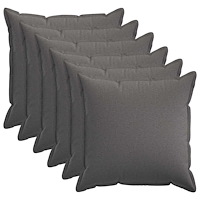 vidaXL Kuddöverdrag 6 st HOUTEN Ljusgrå 65 x 65 cm Faux Linne