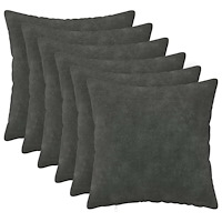 vidaXL Kudde med kudde HEERLEN 6 st Antracit Mikrofiber Fleece