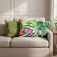 vidaXL Kudde med kudde HEERLEN 2 st Bladmönster Polyester