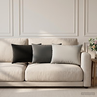 vidaXL Kudde med kudde HEERLEN 2 st Grå Polyester