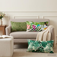 vidaXL Kudde med kudde HEERLEN 12 st Bladdesign Polyester