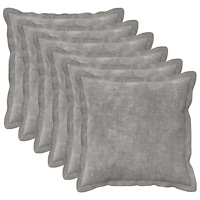 vidaXL Kudde med kudde HOUTEN 6 st Ljusgrå Mikrofiber Fleece