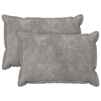 vidaXL Kudde med kudde HOUTEN 2 st Ljusgrå Mikrofiber Fleece