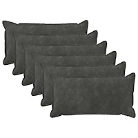 vidaXL Kudde med kudde HOUTEN 6 st Antracit Mikrofiber Fleece