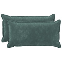 vidaXL Kudde med kudde HOUTEN 2 st HavBlå Mikrofiber Fleece