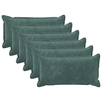 vidaXL Kudde med kudde HOUTEN 6 st HavBlå Mikrofiber Fleece