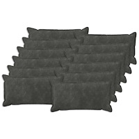vidaXL Kudde med kudde HOUTEN 12 st Antracit Mikrofiber Fleece