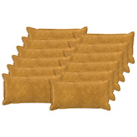 vidaXL Kudde med kudde HOUTEN 12 st Gul Mikrofiber Fleece
