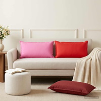 vidaXL Kudde med kudde HOUTEN 6 st Vinröd Polyester