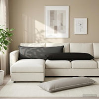 vidaXL Kudde med kudde HOUTEN Grå 40 x 145 cm Polyester