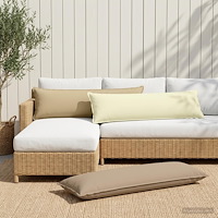 vidaXL Kudde med kudde HOUTEN Taupe 40 x 145 cm Polyester