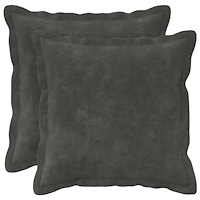 vidaXL Kudde med kudde HOUTEN 2 st Antracit Mikrofiber Fleece