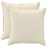 vidaXL Kudde med kudde HOUTEN 2 st Gräddvit Mikrofiber Fleece