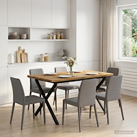 vidaXL Fyrkantigt Matbord 120 x 80 x 75 cm Massivt Akaciaträ
