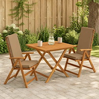 vidaXL Dyna till stol med hög rygg GEMERT 2 st 100% Polyester Taupe