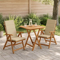 vidaXL Dyna till stol med hög rygg GEMERT 2 st 100% Polyester Beige