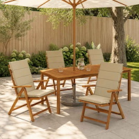 vidaXL Dyna till stol med hög rygg GEMERT 6 st 100% Polyester Beige