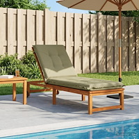 vidaXL Solstol Kudde GEMERT 100% Polyester Ljusgrön 190 x 60 x 9 cm
