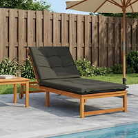 vidaXL Solstol Kudde GEMERT 100% Polyester Antracit 190 x 90 x 9 cm