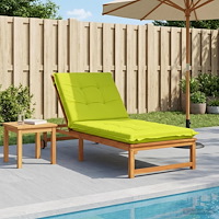 vidaXL Solstol Kudde GEMERT 100% Polyester Klart grön. 190 x 90 x 9 cm