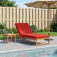 vidaXL Solstol Kudde GEMERT 100% Polyester Röd 190 x 90 x 9 cm