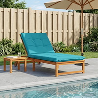 vidaXL Solstol Kudde GEMERT 100% Polyester Turkos 190 x 90 x 9 cm