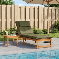 vidaXL Solstol Kudde GEMERT 100% Polyester Olivgrön 190 x 50 x 9 cm