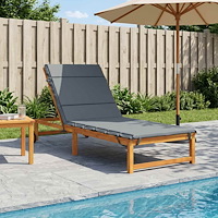 vidaXL Solstol Kudde GEMERT 100% Polyester Blå 200 x 90 x 3 cm