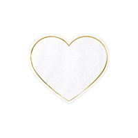 Party Deco Party Deco SPK12-019ME hjärtservetter 14,5 x 12,5 cm 20 st....