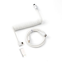Keychron Keychron Coiled Aviator Cable 8K, Vit, 176 m, 1 styck, Coile...