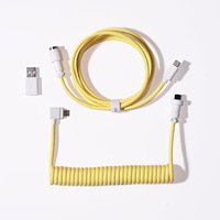 Keychron Keychron Coiled Aviator Cable 8K, Gul, 176 m, 1 styck, Coile...