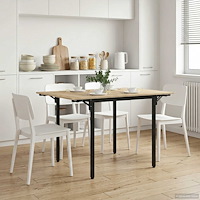 vidaXL Utbyggbart matbord 120 x 81,5 x 75 cm Konstruerat trä Sonoma-ek