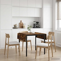 vidaXL Utbyggbart matbord 120 x 81,5 x 75 cm Konstruerat trä Rökt ek