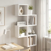 vidaXL Vägg hylla Vit 39 x 15 x 76 cm
