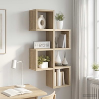 vidaXL Vägg hylla Sonoma-ek 39 x 15 x 76 cm
