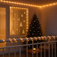 vidaXL LED-ljusslang för julen 1200 LED-lampor Gul 50 m