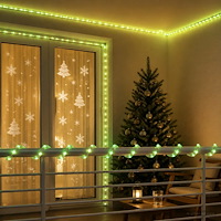 vidaXL LED-ljusslang för julen 480 LED-lampor Grön 20 m