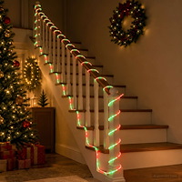 vidaXL LED-ljusslang för julen 240 LED-lampor Röd & Grön 10 m