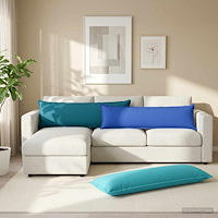vidaXL Kudde med kudde HOUTEN Kungsblå 40 x 145 cm Polyester